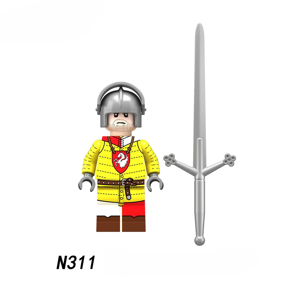 Bausteine Mittelalterliche Kriege von Rose Soldat Mini Actionfigur Sammlung Spielzeug für Kinder N309 N310 N311 N312