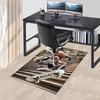 1pc Teddy Bear Skateboarding Chair Mat - Anime Cartoon Design Office Rug for Desk, Home Decor, Living Room, Bedroom, Game Room & Dormitory Carpet, Fes