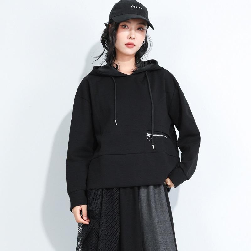 

Винтажные худи оверсайз с длинным рукавом, повседневные свободные, на весну-осень, женские пуловеры, свитшоты, топы