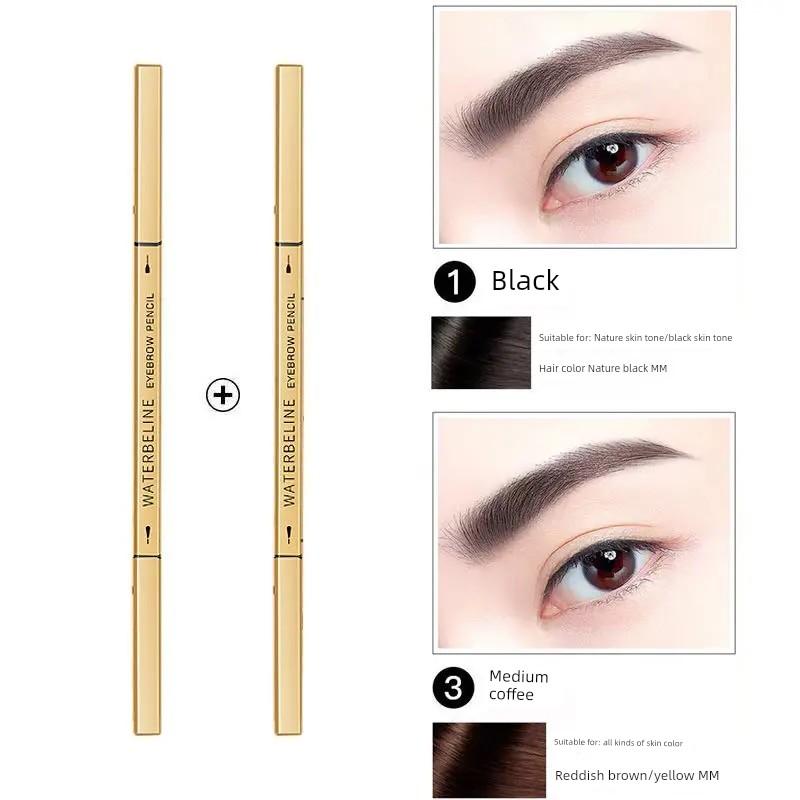 [Buy 1 Get 1 Free] Eyebrow Pencil Long Lasting Waterproof Non-Decolorizing Sweat-Proof Distinct Look Wild Eyebrow Novice Female Official Authentic