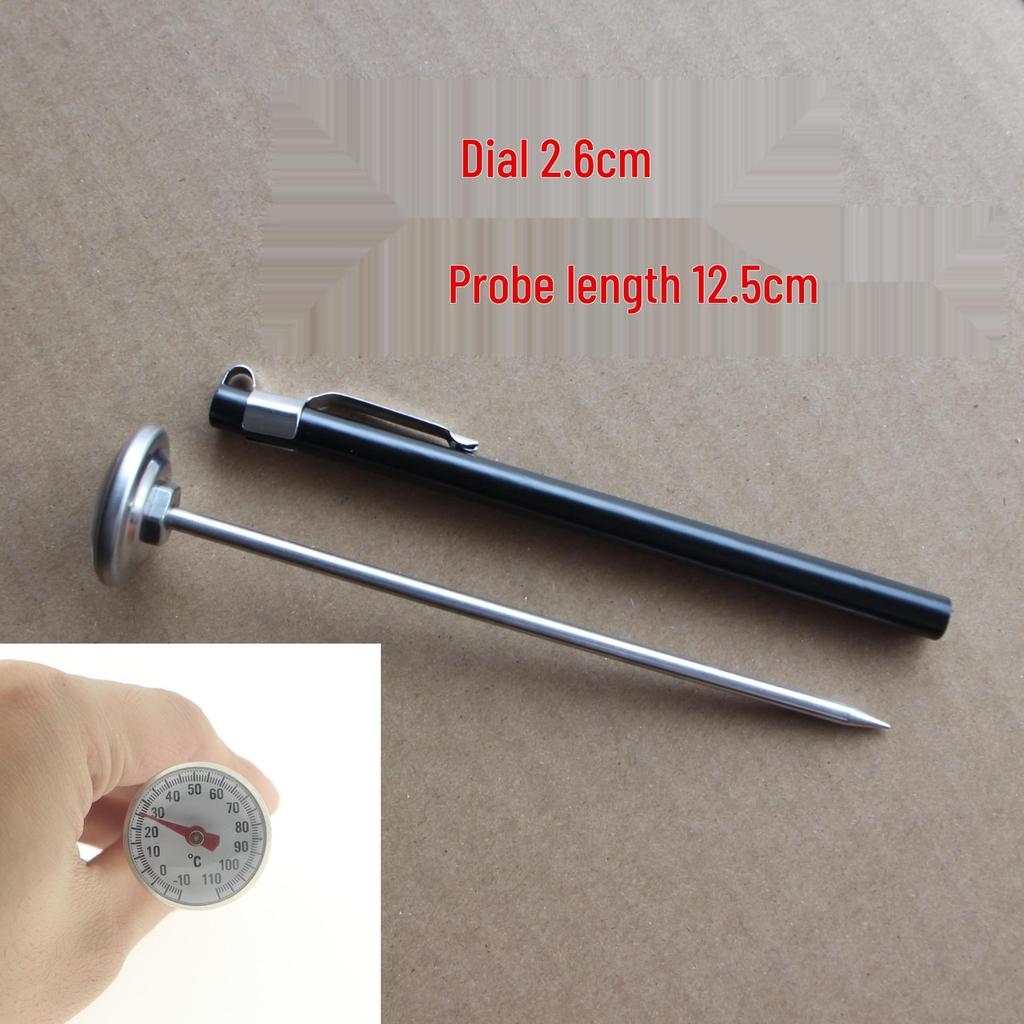 Stainless Steel Dial Thermometer for Deep Fryers and High Temp Cooking