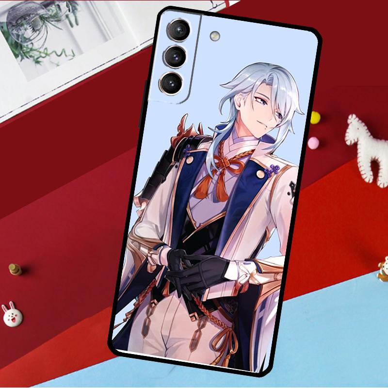 Genshin Impact Kamisato Ayato Funda For Samsung Galaxy S26 S25 S24 S21 S22 S23 Ultra S10 Plus S20 FE S25 FE Phone Case