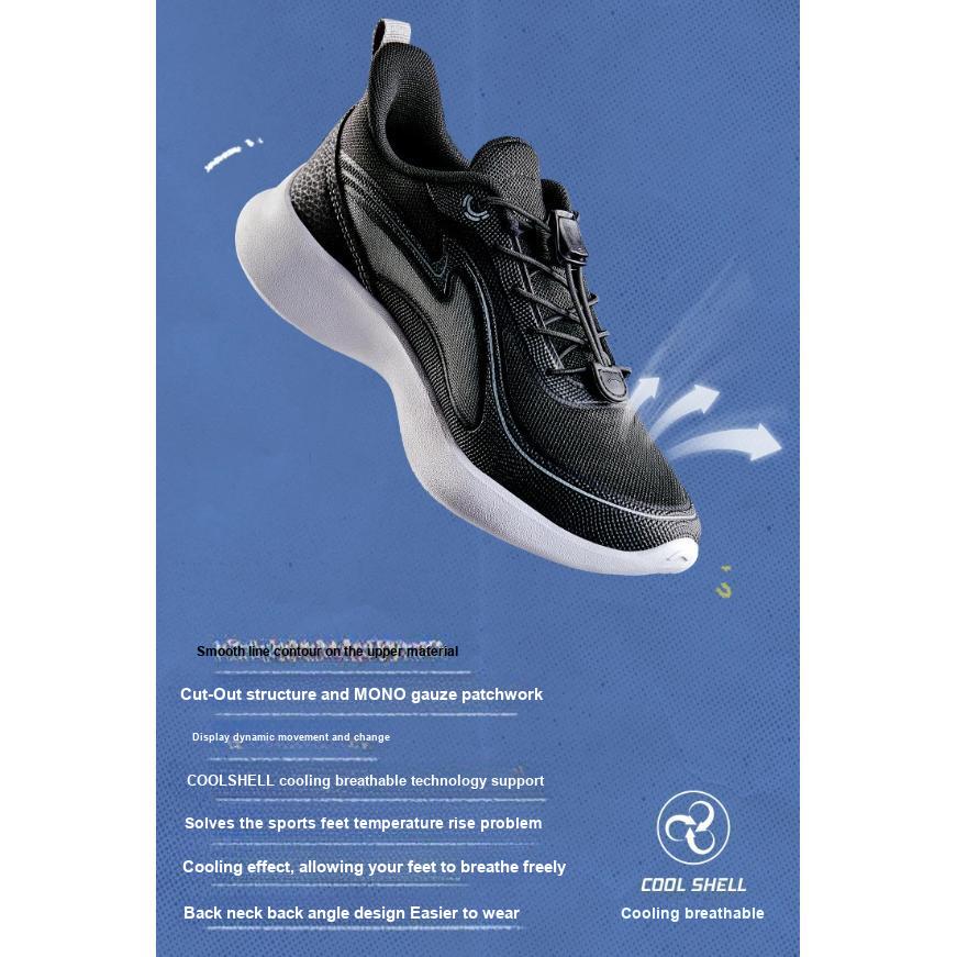 Li-Ning Cloud Comfortable Versatile Low-Top Kids Casual Shoes Kids Casual Shoes Black YKCU056-5