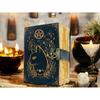 Grimoire Celtic Cat Book of shadow -Leather Journal- Blank Spell book - Witch Wiccan Notebook Journal for Women Christmas Gifts
