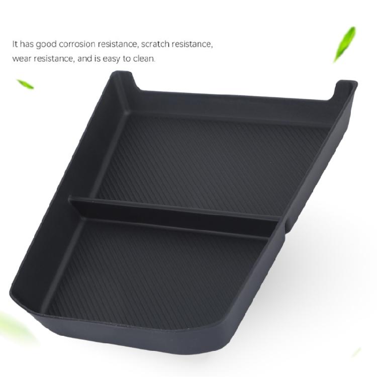 Small Item Storage for Car Console, Flexible Rubber Lower Tray with Two Section Design, Simple Placement, and Cleaner Access During Drives