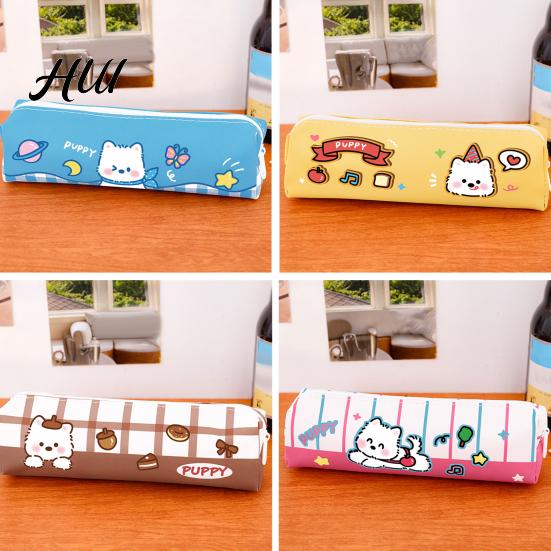Cute Animal Pencil Pouch Puppy Case Large Capacity Cartoon Waterproof Students Stationery Bag for Pens Markers Back-to-School Gift