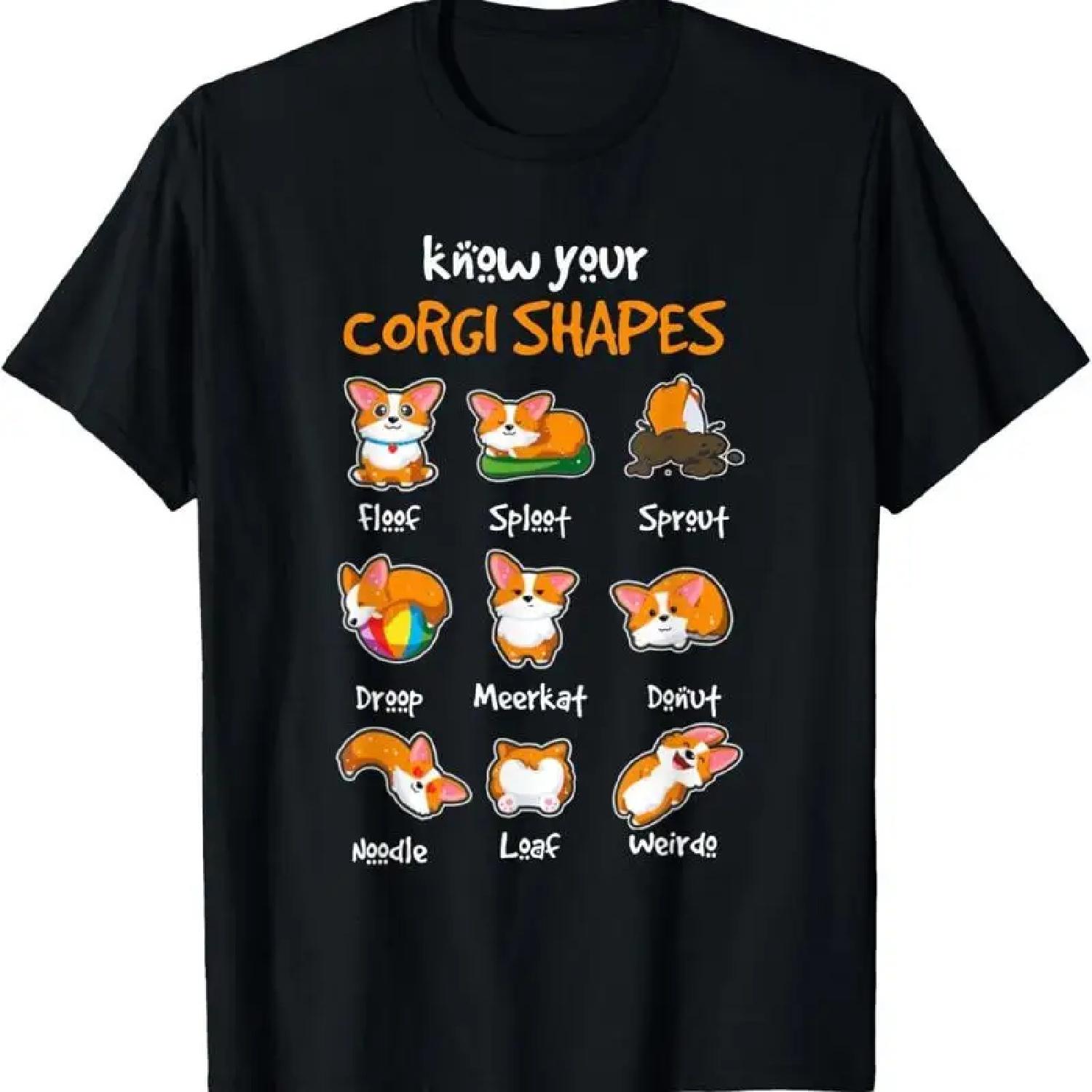 Know Your Corgi Shapes T Shirt Cute Puppy Dog Lover S Kids S