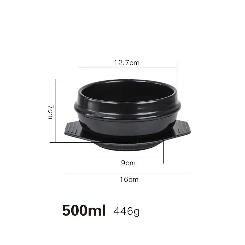 Rice Pot Korean Mixed Stone Pot Stone Cuisine Casserole High Temperature Potted Rice Pots Cooking Soup Tableware