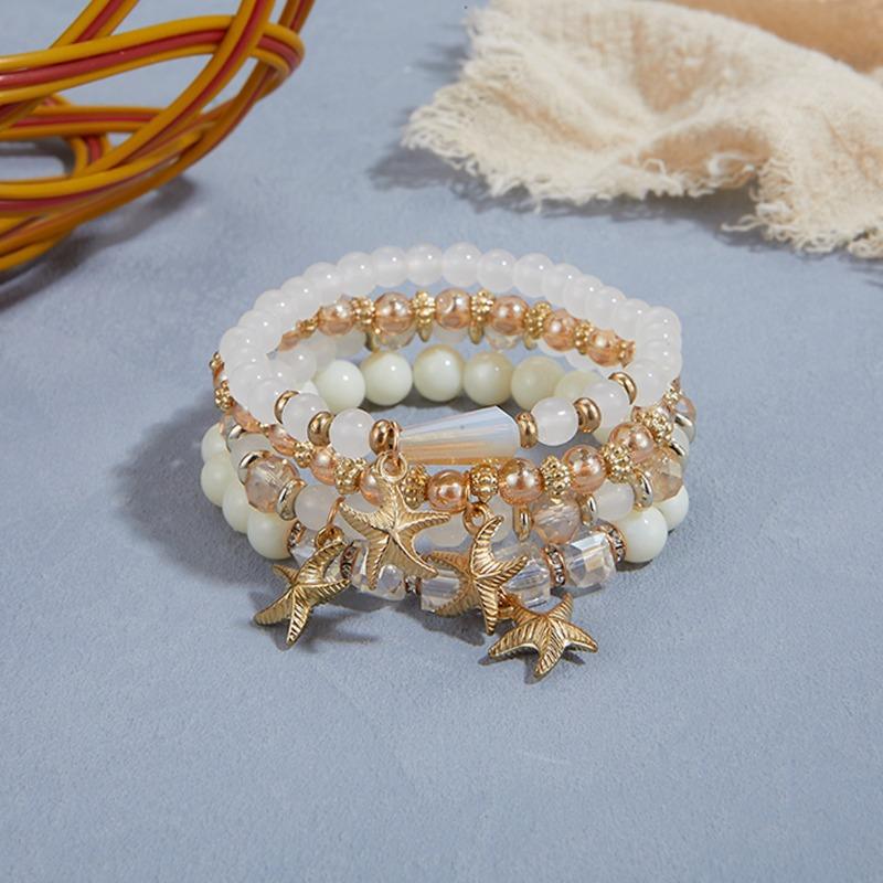 Bohemian bracelet creative tassel multi-layer beaded bracelet