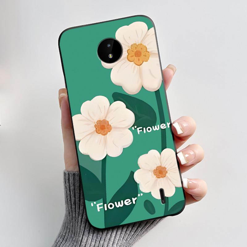 For Nokia C10 C20 C20 Plus Phone Case Luxury Fashion Butterfly Flowers Black Soft TPU Full Protective Cover For NokiaC10 Casing