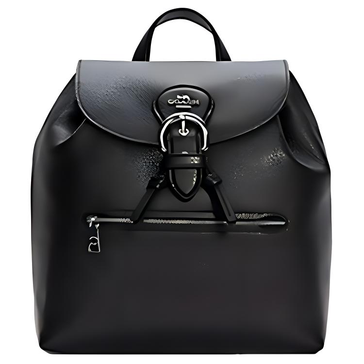 

New COACH Kleo Leather Backpack Medium Women s Black C5648-SVBK 27.94*15.87*27.94CM