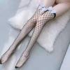 Sexy over-the-knee bow-tie fishnet stockings, black jk Student uniform