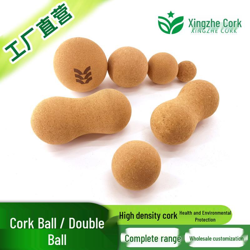 Cork Yoga & Massage Ball: Fitness, Muscle Relaxation & Fascia Relief Single Ball 4cm