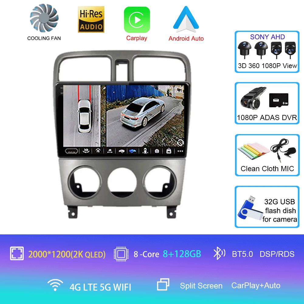 For Subaru Forester SG 2002 - 2008 Car Radio Android 14 Carplay Auto 2K Screen Multimedia Player DSP Autoradio Stereo Head Unit