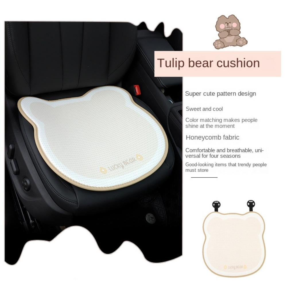 Bear Cartoon Bear Car Seat Cushion Rabbit Pattern Car Ice Silk Cushion  All-Season