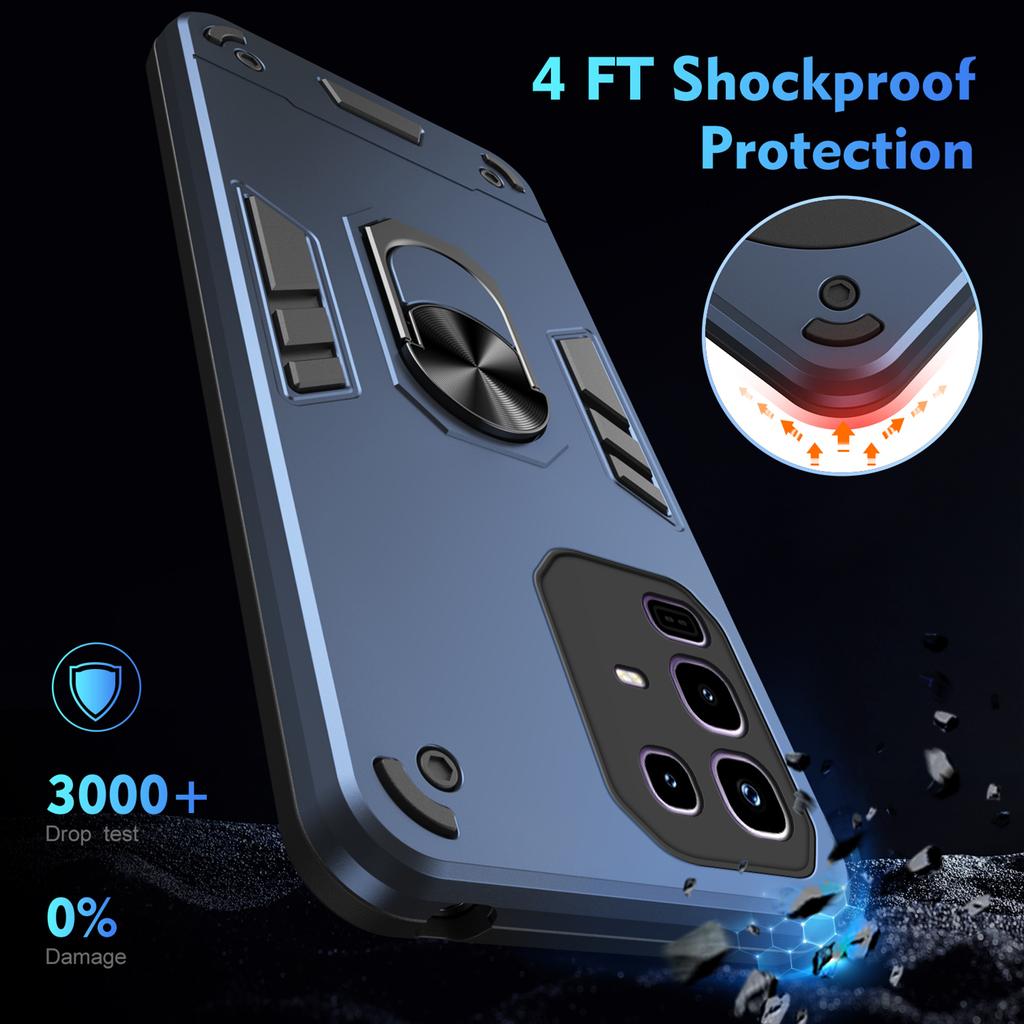 Military Armor Shockproof Case for Infinix Note 50 Pro 4G Pro+ Plus 50x 50s 5G Protective Cover Ring Stand Holder Fundas Coque