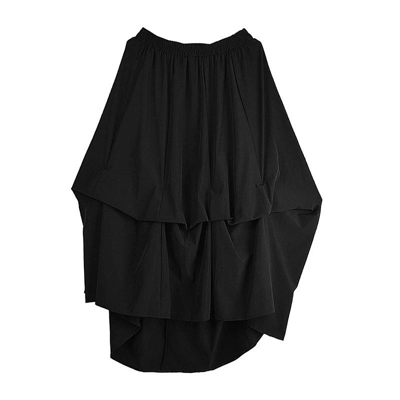 

XITAO Irregular Pleated Skirt ZMY1273 One Size чёрный