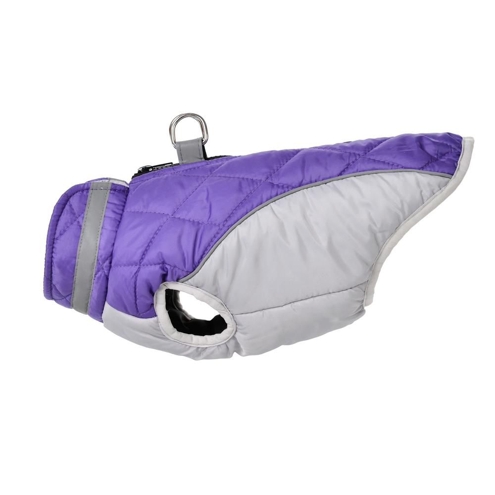 

Pet Dog Clothes Autumn Winter Warm Coat For Small Medium Dogs Cat Reflective Waterproof Puppy Vest Jacket Chihuhua Pug Outfits XS фиолетовый