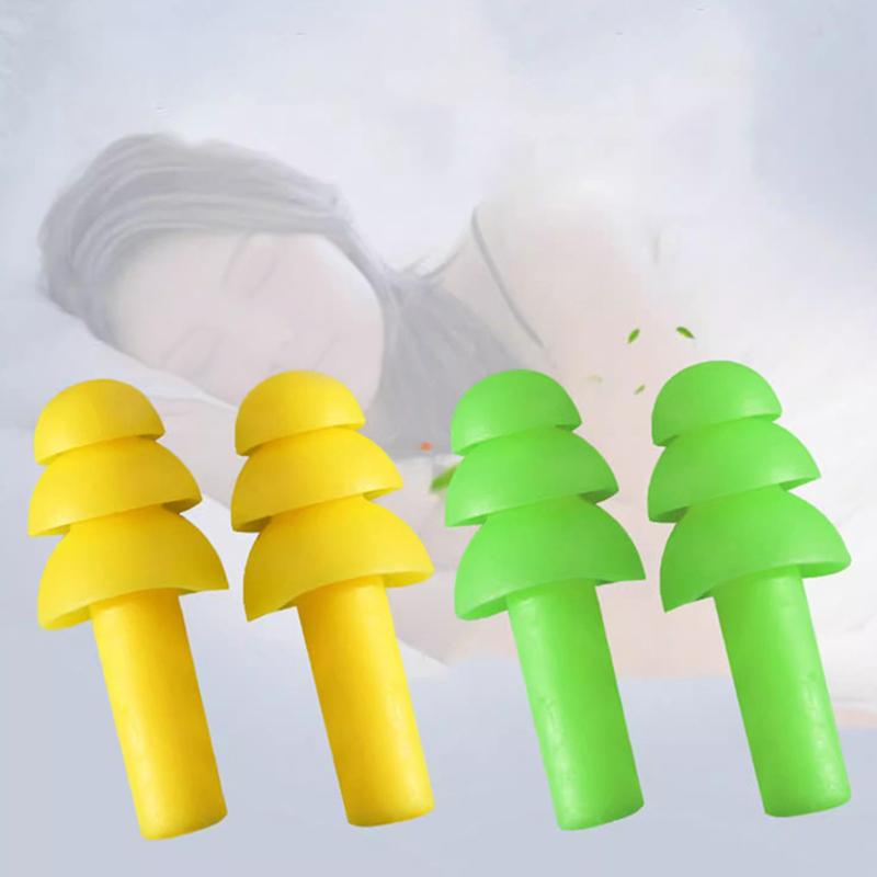 Silicone Earplug 5Pairs/Box Random Mixed Color Sound Insulation Ear Plugs Set Reusable Noise Reducing Ear Protector Supplies ZYF