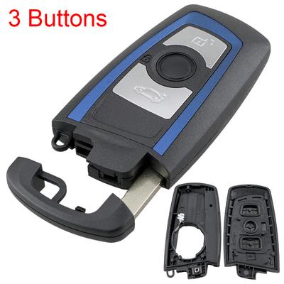 3 Buttons Anti-Broken Smart Key Shell Cover Remote Keyless Case with Uncut Blank Blade Fit for BW CAS4 F 3 5 7 Series E90 E92 E93 X5 HU100R