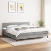 3140241 vidaXL Divan Bed with Mattress Light Grey 200x200cm Fabric