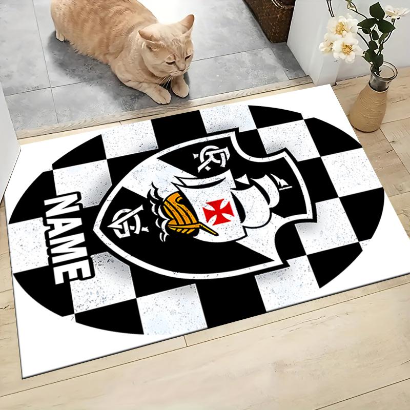 Custom Name "Vasco Shield Emblem" Carpet Rug Customizable Soft Washable Anti-Slip Home Living Room Sofa Mats Personalized Rug. 0909266