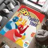 Kulatý koberec Twirlywoos do obývacího pokoje, ložnice, domu, dekorace na pohovku, protiskluzová podložka pro dětskou hru