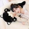 Hot Soft Cute Cat Pillow Plush Doll Filled Animal Pillow Black Cats Plush Toy Nap Sleep Pillow Leg  Office Chair Home Decor