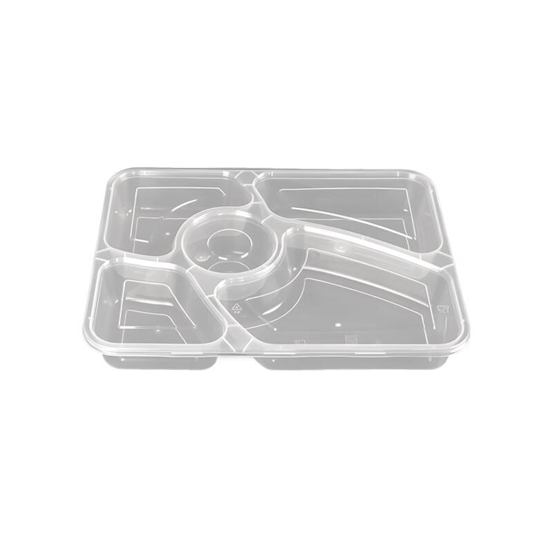 Food Grade Disposable 5-Compartment Takeaway Lunch Box