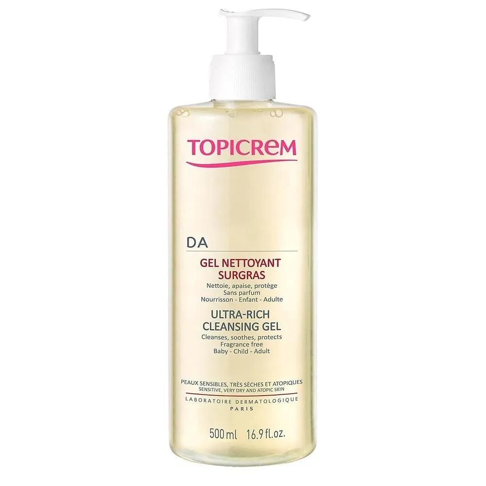 Topicrem DA Cleansing Gel 500ml 1 Pack Topicrem - DA Surgras Cleansing Gel - Cleans, Soothes, Protects