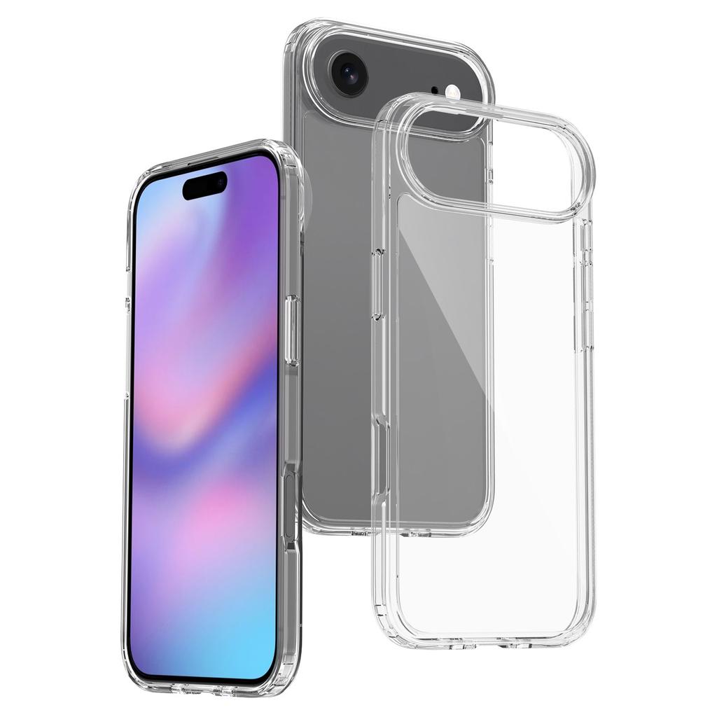 For iPhone 17 Air Clear Case TPU+Acrylic Shockproof Phone Back Cover