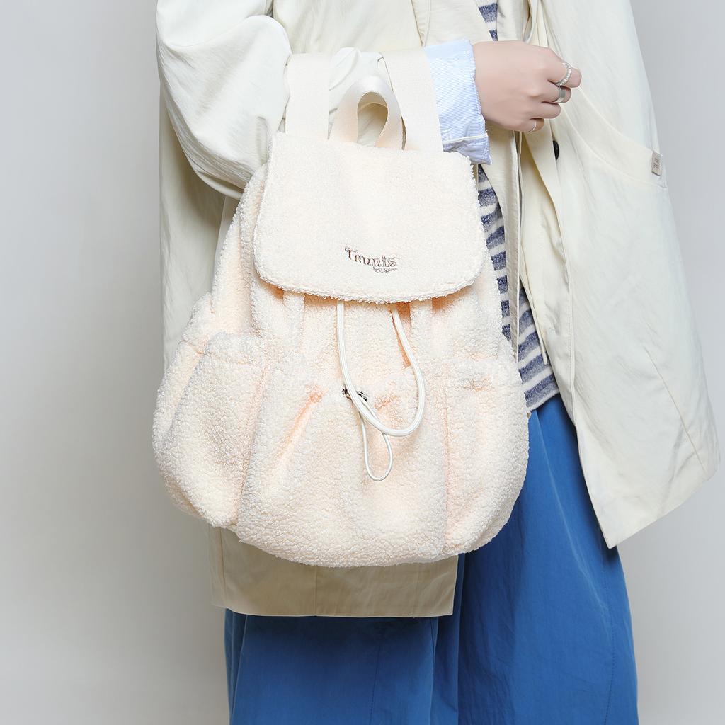 Backpack Lambskin Bag, Large-capacity Single and Double Shoulder Dual-purpose Leopard Print Bag