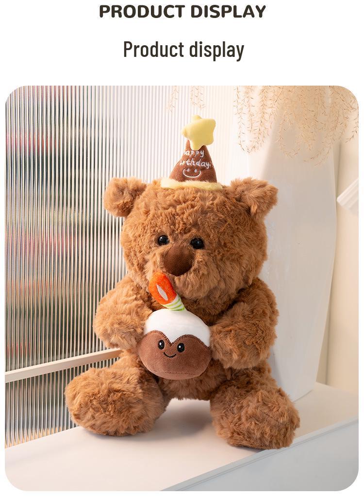 Adorable Cake Teddy Bear Plush Toy for Kids – Comforting Companion Doll
