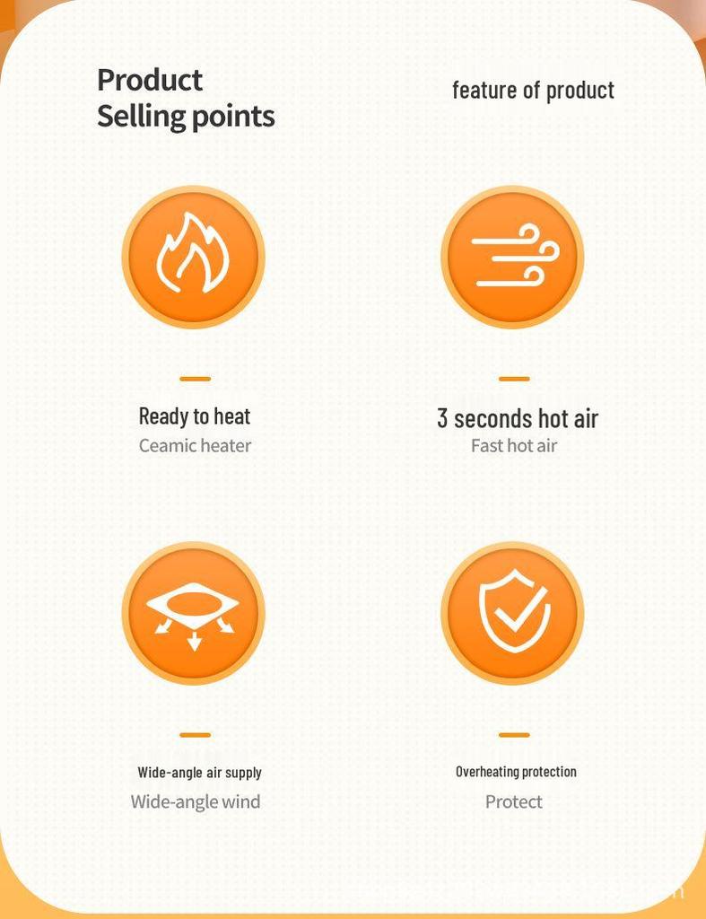 Energy-Saving Electric Heater for Home and Dorm, Available In EU, US, and UK Standards