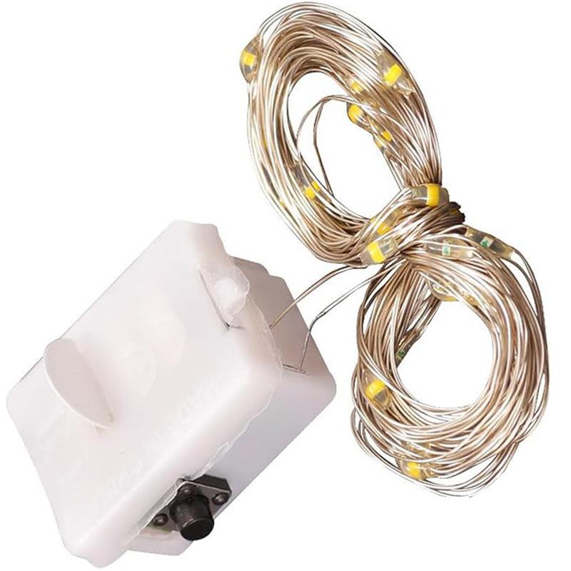 0.7M 14 Lights LED String Button Battery Box Small Colored Light Flashing Lights String Lights Holiday Decorative Lights