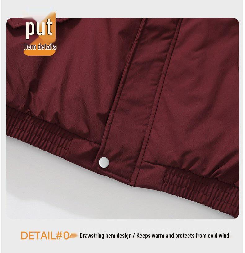 New Winter Arrival: Lapel Plus Velvet Cotton Jacket - Warm, Thick, Retro, Trendy, Loose Three Stripes Casual Workwear