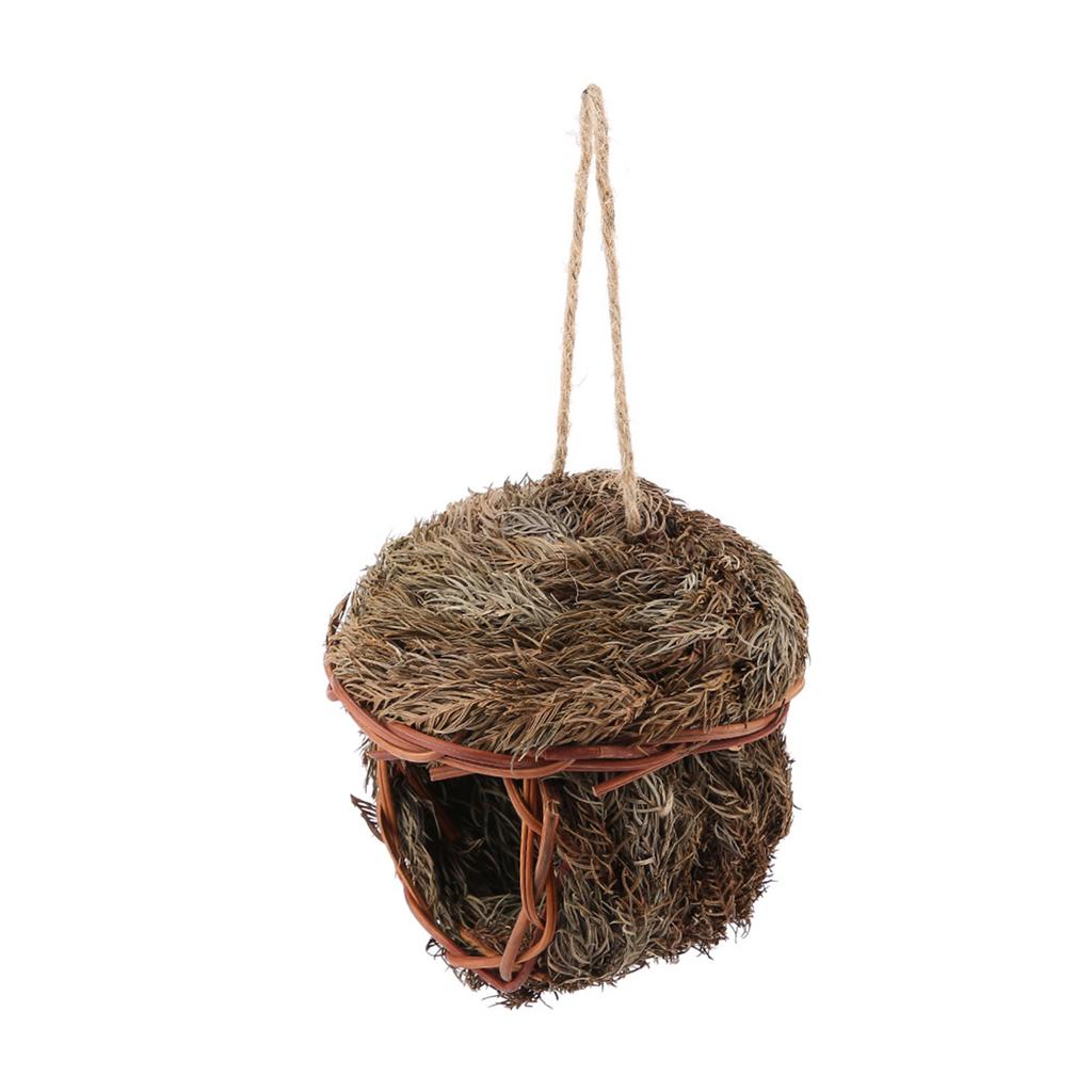 Ručně pletená ptačí hnízdní klec pro papouška, křečka, malé domácí mazlíčky, zvířata, klec, domácí závěsná dekorace