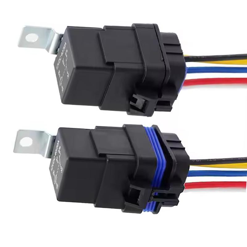 Waterproof Integrated Wired Automobile Relay 12V 40A 14AWG SPDT 5 Pin Car Relay With 125mm Length Wires 12 V