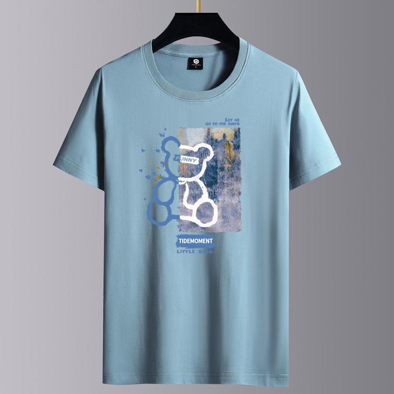 Men's Summer 2025 Cotton Loose Casual Short-Sleeve T-Shirt