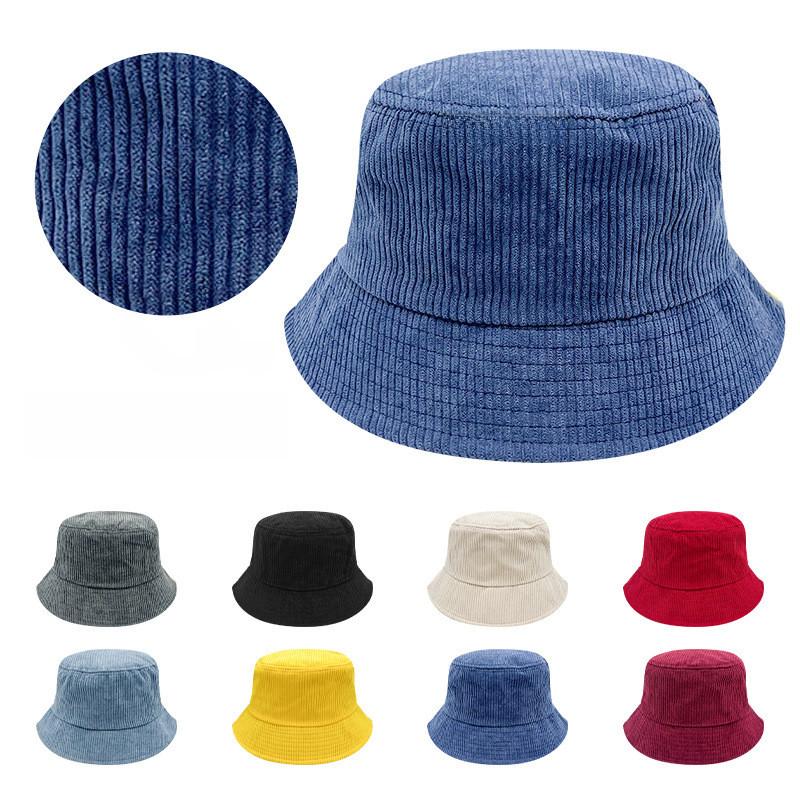 Winter Vintage Bucket Hat Couples Solid Color Insulated Breathable Sunshade Hat