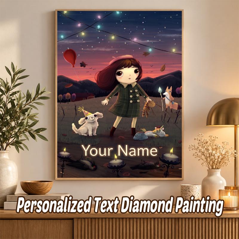 Fran Bow Custom Name Text 5D Diamond Painting Kit DIY Full Drill Diamond Art Decoration