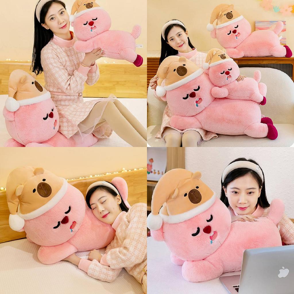 Adorable Capybara Plush Sleep Hat Lovable Rubi Doll Unique Plush Pillow Gift For Girls