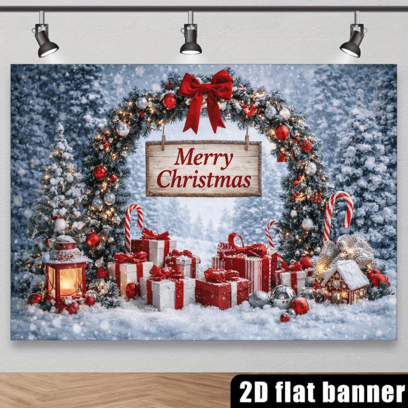 1Pcs Christmas Snowball Snowy Forest Decoration Background Winter Backdrop For Photo Studio Photo Booth Party