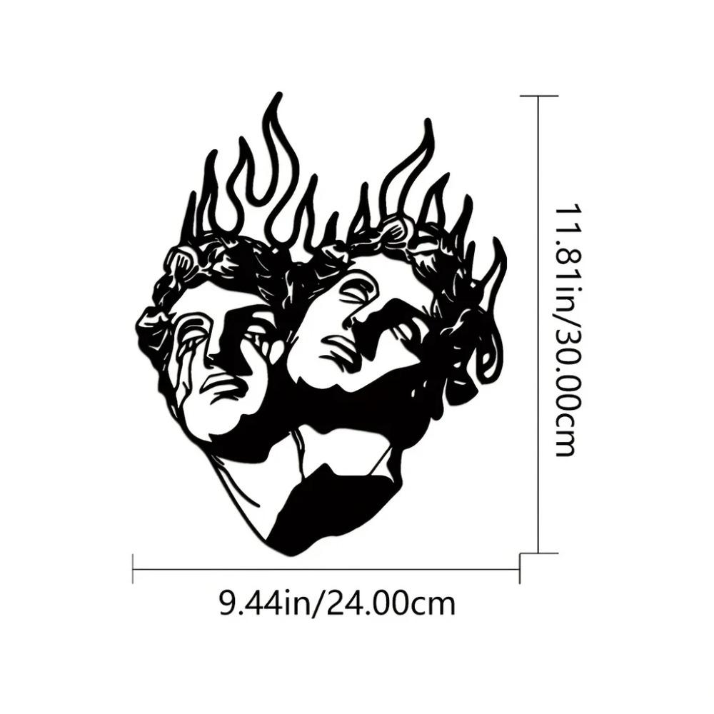 1 Stück Metall Wanddeko - Moderne Freude für Schlafzimmer, Wohnzimmer und Büro, Atemberaubendes Aufkleber Wandbild für Heimdeko