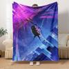 K POP Anime Mädchen Gruppe Vier Jahreszeiten Weiche Warme Decke Ganzjahres Dick Gestrickt Polyester Tagesdecke für Bett, Camping, Reisen