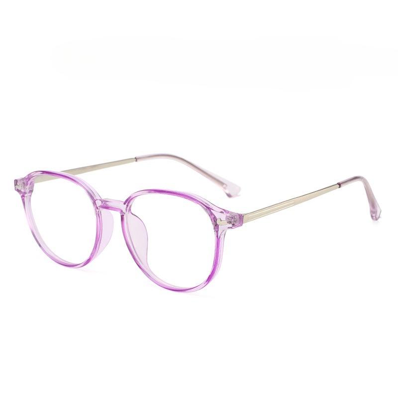 Women's INS Style Metal-Temple Presbyopia Glasses Ultra-Lightweight Round Frame Blue Light Blocking Reading Glasses 0 To +4.0