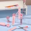 9 Pcs Cats Paws Stationery Set Eraser Correction Tape Pencil Case Class Reward Prizes Learning Gift Box for School