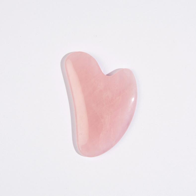 Rose Quartz Jade Roller & Gua Sha Board Massager Set
