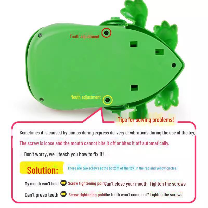 Jucărie interactivă de mușcătură de crocodil - Joc distractiv de familie pentru copii