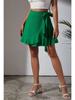 One Piece Lace Up Skirt High Waist Solid Color Ruffled Edge Short Skirt Cross-border Women's Clothing